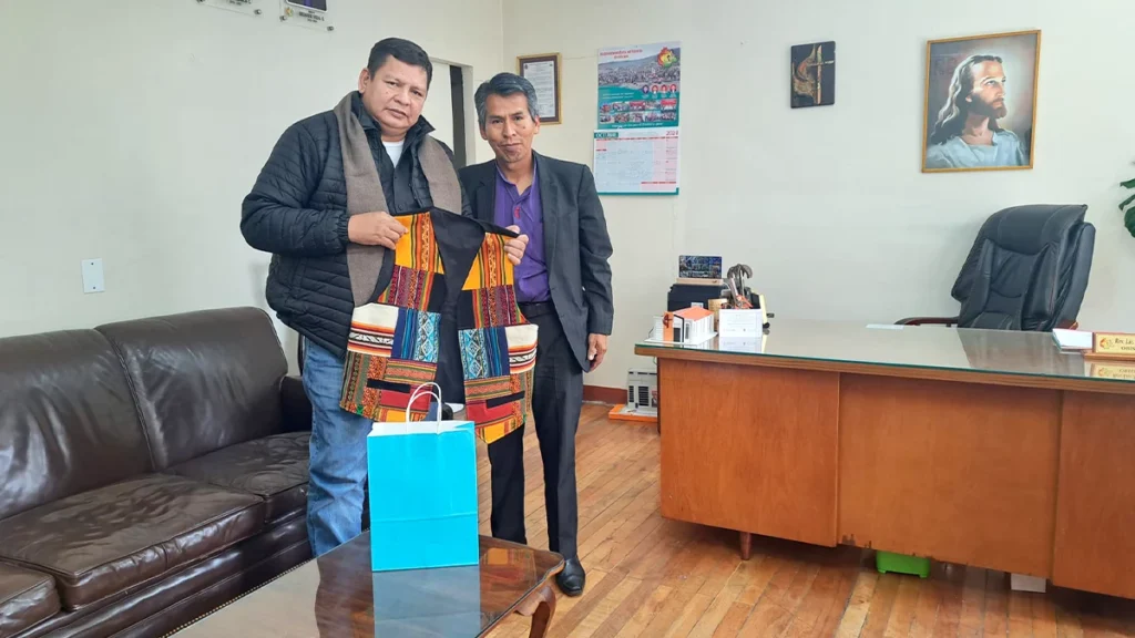 Reunión del Alcalde de San Miguel de Velasco con el Obispo de la Iglesia Evangélica Metodista